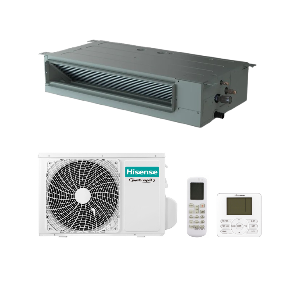Hisense Kanálová Slim LSP 2,6kW set + káblový / infra ovládač